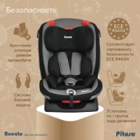 Детское автокресло PITUSO Ruente Grey/Black