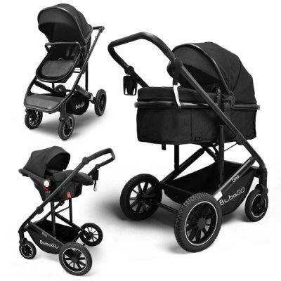 Коляска модульная BubaGO Dias 3в1 черная