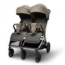 Детская прогулочная коляска для двойни Bubago  Duo X бежевая