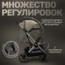Детская прогулочная коляска для двойни Bubago  Duo X бежевая