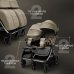 Детская прогулочная коляска для двойни Bubago  Duo X бежевая