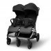 Детская прогулочная коляска для двойни Bubago  Duo X черная