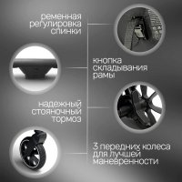 Детская прогулочная коляска для двойни Bubago  Duo X черная