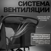 Детская прогулочная коляска для двойни Bubago  Duo X черная