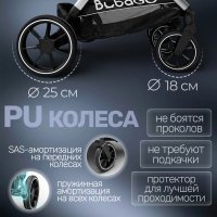 Детская прогулочная коляска для двойни Bubago  Duo X темно-серая