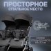 Детская прогулочная коляска для двойни Bubago  Duo X темно-серая