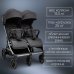 Детская прогулочная коляска для двойни Bubago  Duo X темно-серая