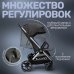 Детская прогулочная коляска для двойни Bubago  Duo X темно-серая