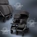 Детская прогулочная коляска для двойни Bubago  Duo X темно-серая