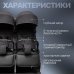 Детская прогулочная коляска для двойни Bubago  Duo X темно-серая