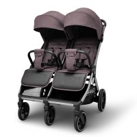 Детская прогулочная коляска для двойни Bubago Duo X лунный бежевый Детская прогулочная коляска для двойни Bubago Duo X лунный бежевый