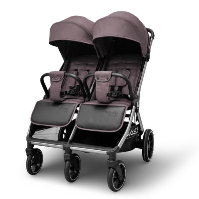 Детская прогулочная коляска для двойни Bubago  Duo X лунный бежевый