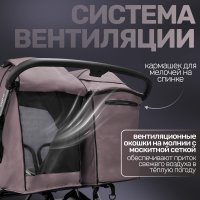 Детская прогулочная коляска для двойни Bubago  Duo X лунный бежевый