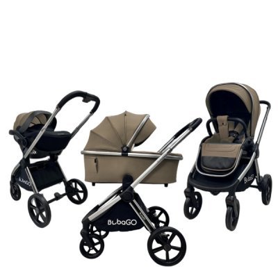 Коляска модульная BubaGO Gaudi 3в1 бежевая
