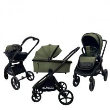 Коляска модульная BubaGO Gaudi 3в1 зеленая