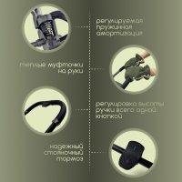 Коляска модульная BubaGO Gaudi 3в1 зеленая