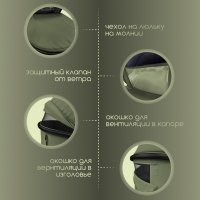 Коляска модульная BubaGO Gaudi 3в1 зеленая