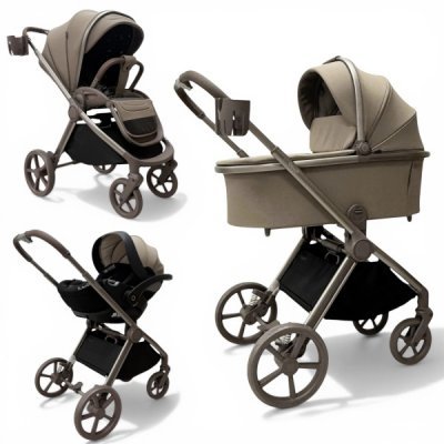 Коляска модульная BubaGO Gaudi 3в1 тоффи