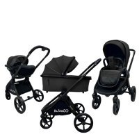 Коляска модульная BubaGO Gaudi 3в1 черная