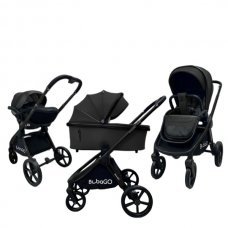 Коляска модульная BubaGO Gaudi 3в1 черная
