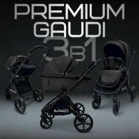 Коляска модульная BubaGO Gaudi 3в1 черная
