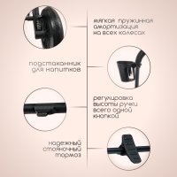 Коляска модульная BubaGO Lotta Limited 3в1 черная