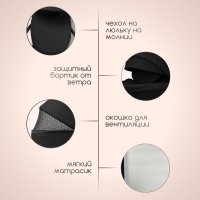 Коляска модульная BubaGO Lotta Limited 3в1 черная