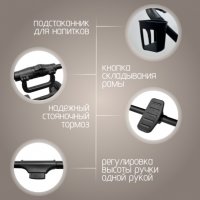 Коляска модульная BubaGO Lotta Thermo 3в1 mocco