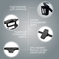 Коляска модульная BubaGO Lotta Thermo 3в1 серая