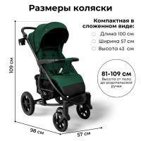 Детская прогулочная коляска BUBAGO MODEL ONE зеленая