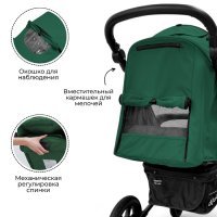 Детская прогулочная коляска BUBAGO MODEL ONE зеленая