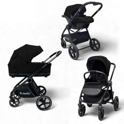 Коляска модульная BubaGO Niveta  3в1 черная
