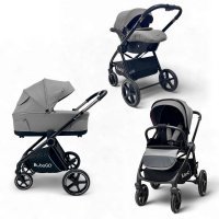 Коляска модульная BubaGO Niveta  3в1 серая