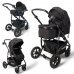 Коляска модульная BubaGO Zoom 3в1 черная