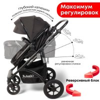 Коляска модульная BubaGO Zoom  3в1 черная