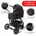 Коляска модульная BubaGO Zoom 3в1 черная