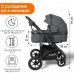 Коляска модульная BubaGO Zoom 3в1 темно-серая