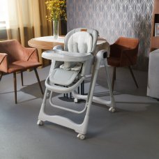 Стульчик для кормления NAVELINA Misto 4 в 1 с электрокачелями (Светло-Серый)