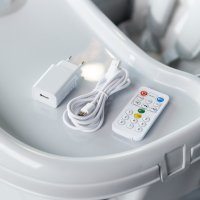Стульчик для кормления NAVELINA Misto 4 в 1 с электрокачелями (Светло-Серый)