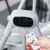Стульчик для кормления NAVELINA Misto 4 в 1 с электрокачелями (Светло-Серый)
