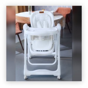 Стульчик для кормления NAVELINA Misto 4 в 1 с электрокачелями (белый)