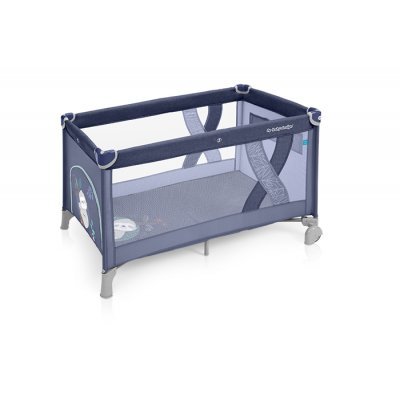 Кровать-манеж детский Baby Design Simple 03 Blue