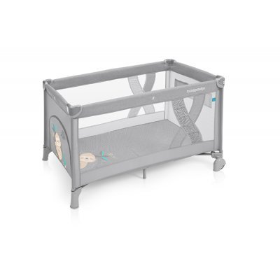 Кровать-манеж детский Baby Design Simple 07 light gray