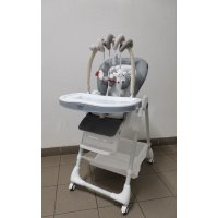 Стульчик для кормления Martin Noir TODY LUX PLUS (дуга Snake с игрушками) Mercury Grey