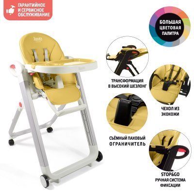 Стульчик для кормления Nuovita Futuro Bianco Giallo/Желтый