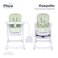 Стульчик для кормления PITUSO Compatto Mint/Мятный