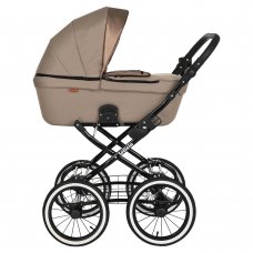 Коляска 1 в 1 PITUSO Leticia Classic Cappucino+кожа Brown Metalic