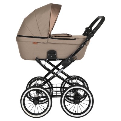 Коляска 1 в 1 PITUSO Leticia Classic Cappucino+кожа Brown Metalic