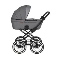 Коляска 1 в 1 PITUSO Leticia Classic Grey+кожа Grey Metalic