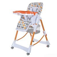 Стульчик для кормления PITUSO NINO ORANGE-GREY DIAMONDS